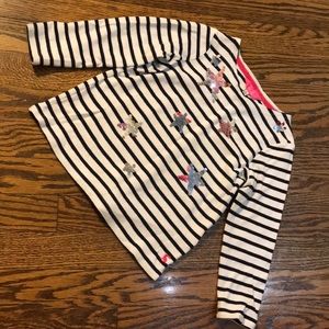 Joules long sleeve star tee, size 5, near new.